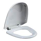 Toilettensitze Toilettensitz mit Soft-Close-Funktion und rutschfesten Sitzpuffern, leise schließender weißer Toilettensitzdeckel mit ergonomisch geformtem Komfortsitz für einfache Installati