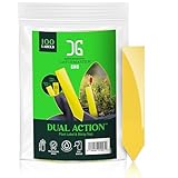 Catchmaster Dual Action Plant Stakes 100 PK, Sticky Insect Trap Plant Labels, for Live Plants Indoor Outdoor, Fruit Fly Trap, Glue Traps for Home, Farm, Garden, Hydroponics & Greenhouse, Pest Control