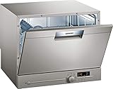 Siemens SK26E822EU iQ300 Freistehender Kompakt-Geschirrspüler / F / 61 kWh / 6 MGD / varioSpeed / Glas 40° Programm / aquaStop