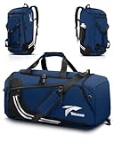 Tolaccea Sporttasche Herren Rucksackfunktion Groß 45L Sportrucksack mit Schuhfach Nassfach, Reisetasche Damen für Fitnessstudio Sauna Fussball Schwimmen Gym（Blau）
