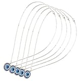 RASTKY Halskette mit Blauem Auge, Türkischer Glücksanhänger, Schmuckzubehör Zum Schutz, Glück und Glück, 5er-Pack Geschenke für Freunde und Familie