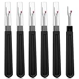 6 Stück Nahttrenner, Große Schwarze Nahttrenner mit Schutzkappe zum Entfernen von Stichen, Auftrenner für Nähte Profi Nahttrenner für Nähprojekte, Nähzubehör