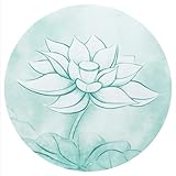 Navaris Yoga Matte dünn rund - Meditationsmatte - Yogamatte Sportmatte - Rutschfest - Yoga Matte 60cm Durchmesser - Design Fitnessmatte Unterlage