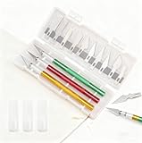 LOLANIUT 3 Stück Cutter für DIY Art Work Cutting, Skalpell mit 10 Ersatzklingen, Bastelmesser Cuttermesser Hobbymesser Schnitzmesser Caving, Skulptur, Fensterfolie, Lackschutzfolien für DIY Cutting