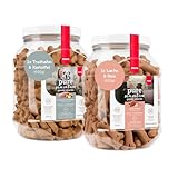 MERA Pure Sensitive Goody Snack Lachs und Reis + Truthahn und Kartoffel (je 600g), gesunde Hunde Leckerlis für Sensible Hunde | Hundeleckerli getreidefrei fürs Training | Dog Treats