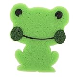 Ipetboom Froschbadschwamm Geformt Waschen Klein Babybad Frösche Schrubben Peeling Badewanne Schwämme in Tierform Für Neugeborene Karikatur Babys Mama Duschzubehör Grün