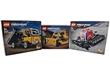 Lego® Technic Bundle 42147 + 42148 + 42163 – 3er Set mit Kippwagen, Schneemobil & Schwerlast-Bagger, kreatives Bauspielzeug