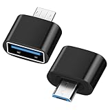 BORLTER CLAMP Micro USB auf USB OTG Adapter 2-Pack, Micro USB Adapter für Android Smartphone, USB Memory Stick, tragbare Festplatten und mehr