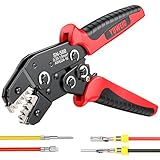 YUWEIC Crimpzange,0.25–1.5 mm² (AWG23–16) Crimpzangen, ideal für Steckverbinder von JST, DuPont, AMP, Deutsch und Delphi