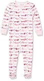 Magnificent Baby Baby-Mädchen Magnetic Smart-Close Footie Strampler, intelligenter Verschluss, magnetisch, Pink Hot Dog, 8/10 kg/9-12 Monate