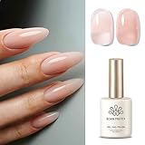 Born Pretty UV Nagellack Jelly Nude 15ml - Gel Nagellack UV Transluzent Skin Stone Natural LED Soak off Manicure Gel Lacquer Varnish