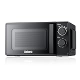 Galanz Solo-Mikrowelle 20L P70T20L-VB, 700W Mikrowelle mit 6 Leistungsstufen, 0 bis 30 Minuten-Timer, einfache Reinigung mit Glasdrehplatte（Schwarz）