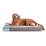 PETORREY Orthopädie Gedächtnisschaum Hundebett für Große Hunde, Waschbar, Hundebett Wasserdicht 89 x 56 x 7.5cm, Hundematte mit Abnehmbarem und Waschbar Bezug