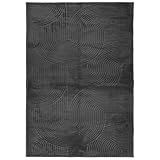 Tidyard Teppich Bambusmatte Wohnzimmerteppich Badezimmerteppich Bambusteppich rutschfest für Wohnzimmer,Läufer Küchenteppich Flurteppich IZA Kurzflor Skandi-Stil Anthrazit 160x230 cm