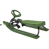Stiga Snowracer Iconic Bio Rennrodel Lenkschlitten für Kinder, Grün, Grün Bio, ab 5 Jahre