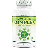 Vitamin B Komplex 500 Tabletten - Alle 8 B-Vitamine in 1 Tablette - Vitamin B1, B2, B3, B5, B6, B12, Biotin & Folsäure - Laborgeprüft - Premium Qualität - Vegan