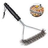Grillbürste, Grill Reinigungsbürste, Grillbürste Edelstahl, Extra Langer Grillreiniger Bürste, BBQ Grill Reinigungsbürste für Gasgrill, Wärmedämmung Drahtbürste Grill, Grill-Zubehör für Grillrost