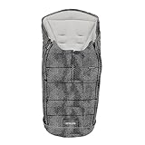 Gesslein Fußsack Igloo, Babyfußsack (mitwachsend & rutschsicher, geschützter Kopfbereich, pflegeleichter Fußsack Kinderwagen), Punkte schwarz-grau