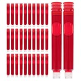 Mikikit Tintenpatronen 50 Stück für Füllfederhalter Rot für Vielschreiber und Kalligrafie 3,4mm Durchmesser Selbstverschließender Beutel