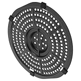 Veemoon 18cm Antihaft Crisperplatte für Heißluftfritteuse Hitzebeständige Grillpfanne als Ersatz mit Luftstromdesign Spülmaschinenfest Zubehör für Fleisch Gemüse Pizza