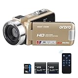 ORDRO B320 Videokamera Camcorder 1080P, 18X Zoom Vlog Kamera, Nachtsicht Kamera, 270° Drehbares HD-Display für Vlogging, YouTube und Videoaufnahmen​