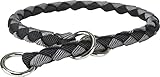 Trixie 143901 Cavo Zug-Stopp-Halsband, M–L: 43–51 cm/ø 18 mm, schwarz