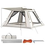 Snewvie Camping Zelt Wurfzelt Automatisches, Leichtes Zelt für 3-4 Personen, UV-Schutz, Winddicht, Perfekt für Strand, Outdoor, Reisen, Wandern, Camping, Jagen, Angeln usw