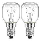 SCNNC Backofenlampe E14 300 Grad Hitzebeständig 230V Dimmbar, Ø29x59MM Backofen Glühbirne E14 Warmweiß 2700K, Ofenlampe E14 für Mikrowelle, Backofen, Salzlampe, Kühlschrank, 2 Stück