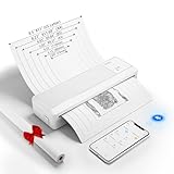vretti P83 Mobiler Drucker a4 für unterwegs,304 DPI Drucker ohne Drucker,Thermodrucker A4 kompatibel mit Android und iOS,Mobiler Drucker unterstützt 210x297mm A4 Thermopapier für Zuhause,Büro,Foto