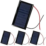 RUNCCI-YUN 4Stück 5V 30mA 53X30mm Mikro-Mini-Solar-Panel-Zellen Sonnenkollektor für Sonnenenergie, Heimwerken, DIY, Wissenschaft Projekte - Spielzeug - Akku-Ladegerät Polykristallin Solarpanel