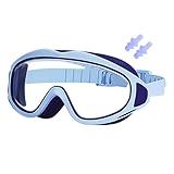 Schwimmbrille – Poolbrille mit wasserdichten Ohrstöpseln, Anti-Beschlag-Auslaufsichere Schwimmbrille, Weitsichtbrille für Wassersport