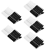 Collazoey 60 Stück Wäscheklammern,schwarz/weiß rutschfeste Wäscheklammern,Wäscheklammern Plastik,Hinterlässt Keine Spuren, für Wäscheleine oder Wäscheständer,Handtuch, Kleidung, Socken