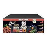 Cesar Natural Goodness Premium Hunde Nassfutter in der Schale Getreidefrei mit Superfoods in 4 Varietäten Megapack 24x100g