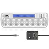 BONAI Akku Ladegerät 18 Slot Universal Schnelles Batterieladegerät LCD Smart Akkuladegerät Intelligent Battery Charger für AA AAA 9V Block NI-MH/NI-CD Wiederaufladbare Batterien