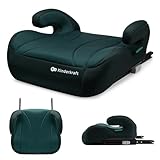 Kinderkraft I-BOOST Kindersitz 135-150cm I-Size, Sitzerhöhung von 9 bis 12 Jahre, Einfache montage, ergonomische Haltung, zusätzlichen Schaumstoff, Grün