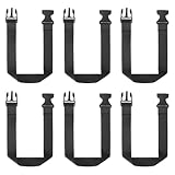 QUARKZMAN 6 Stück Bauchtasche Verlängerungsgurt 45 x 2.5 cm Gürteltasche Hüfttasche Verlängerungsgurt Für Bauchtasche Tasche Rucksack Schwarz