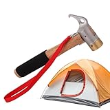 Teltheringshammer – Hammer für den Außenbereich mit Holzgriff, praktischer Hammer, Abzieher, saugfähiger Extraktor, multifunktionaler Hammer für Frauen und Männer