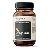 Omega 3 XL Kapseln - 500mg pro Kapsel - Hochdosiertmit EPA & DHA aus Algenöl - Vegan - Laborgeprüft - 56 Kapseln