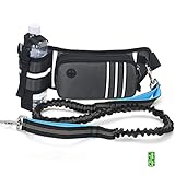YolieraArt P e t R u n Handsless-Hundeleine, Taillen-Laufleine mit Reißverschlusstasche und Wasserflaschenhalter, reflektierendes Bungee-Seil zum Joggen und Spazierengehen, (Einheitliche Größe mit