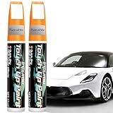 Inpumo Lackstift Auto, Lackstift weiß Matt, Kratzer Entferner Auto Für Auto Kratzer, Es hat eine hohe Deckkraft und kann Autolackkratzer und Steinschlagkratzer (2 Pack)