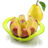 Apfelentkerner und -schneider, Apfelschneider, Apfelteiler, Keil, Edelstahlschneider für Äpfel, Obst, ergonomischer Griff, einfacher Griff, scharfe Klinge (8 Scheiben)