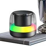 Générique Mini-Lautsprecher – kabelloser Subwoofer 5.0 mit RGB-Licht – tragbarer Musik-Player für Schlafzimmer, Wohnzimmer, Camping, Pool, Außenbereich, mit Reichweite 10 m