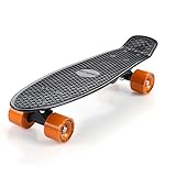 Monzana® Skateboard 22 Zoll ABEC 7 Kugellager Pennyboard Longboard Retro Design Erwachsene Kinder Jugendliche Mini Cruiser 100kg Belastbar