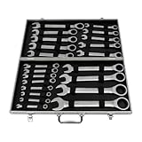 KKVUIIFF - Schraubenschlüssel Set, 22-teilig Maulschlüssel, Ringschlüssel, Schraubendreher Set, Wrenches Size 6-32mm