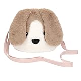 Depesche 13129 Princess Mimi Milo - Mini Umhängetasche in Rosa, mit Hunde Motiv und Blumen Muster, Tasche mit verstellbarem Schultergurt