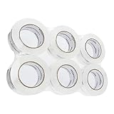 Amazon Basics Transport- und Packband, Standardweit: 4,7 cmW x 99,6 m, Kristallklar, 6 Stück, Durchsichtig