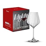 Spiegelau Rotweingläser 640 ml, 4 Stück, LifeStyle, 4450170, Burgunder Gläser aus Kristallglas, Weingläser Rotwein spülmaschinenfest