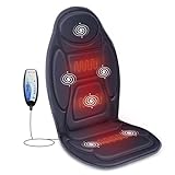 Snailax Massagesitzauflage mit Wärmefunktion und Vibration, Massageauflage für Rücken und Nacken, Rückenmassagegerät zur Entspannung zuhause und im Büro, Geschenke für Männer Frauen Mama Papa