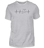 Snowboard Herzschlag Retro T-Shirt | Snowboarder Liebe Vintage Herren Shirt