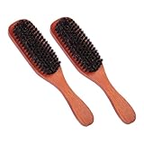 LOLIPPYY 2 Stück Bürste Haarkämme zum Stylen Haarkamm Holzkämme für Frauenhaare neckender Kamm Pinsel glätten Friseurzubehör Friseurbedarf Haar Schönheitswerkzeug Glättungskamm Bambus Brown